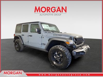 2026 Jeep Wrangler Willys in Gray — front three-quarter view