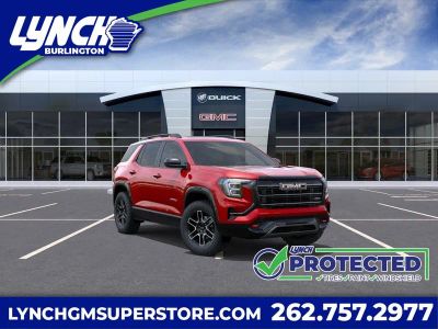 2026 GMC Terrain AT4 in Volcanic Red Tintcoat — front three-quarter view