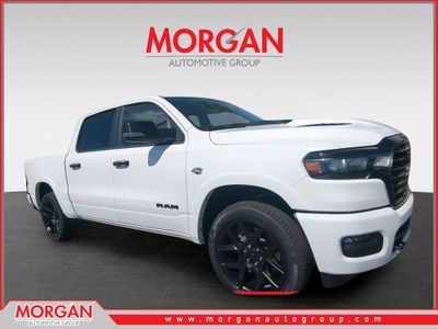 2026 Ram 1500 Laramie in White — front three-quarter view