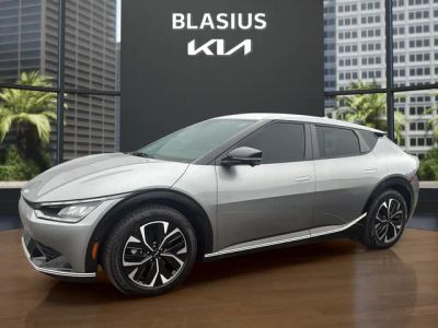 2023 Kia EV6 Wind in Steel Gray — front three-quarter view