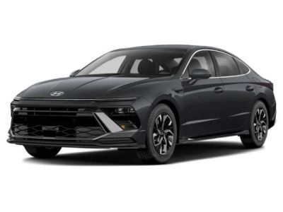2025 Hyundai Sonata SEL in Abyss Black — front three-quarter view