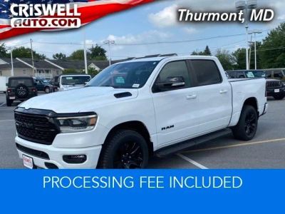2022 RAM 1500 Big Horn Crew Cab 4x4 5'7' Box in Bright White Clearcoat — front three-quarter view