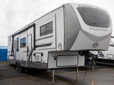 2026 Forest River Wildwood Heritage Glen Fifth Wheels 378FL — front three-quarter view