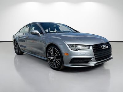2017 Audi A7 3.0T Premium Plus in Gray — front three-quarter view