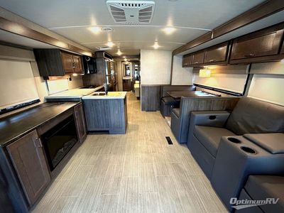 2022 Winnebago Adventurer — rear three-quarter view