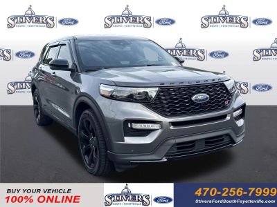2022 Ford Explorer ST in Gray — front three-quarter view