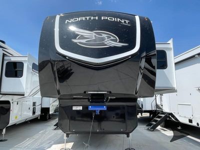 2025 Jayco North Point — rear three-quarter view