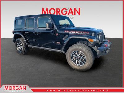 2026 Jeep Wrangler Rubicon in Black — front three-quarter view