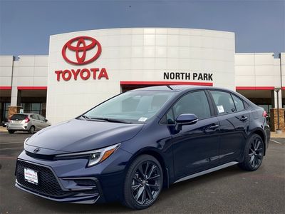 2026 Toyota Corolla SE in Blueprint — front three-quarter view