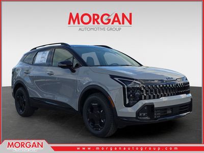 2026 Kia Sportage X-Pro Prestige in Wolf Gray/Black Roof — front three-quarter view