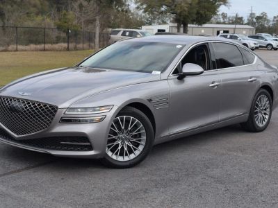 2023 Genesis G80 2.5T in Silver — front three-quarter view