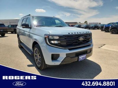 2026 Ford Expedition Max Platinum in Glacier Gray Metallic Tri-Coat — front three-quarter view