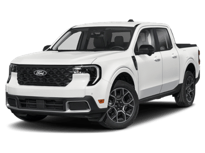 2026 Ford Maverick Lariat in White — front three-quarter view