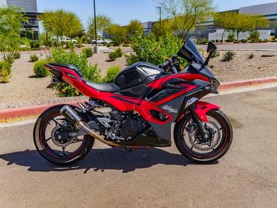 2025 Kawasaki Ninja 500 ABS Passion Red/Metallic Flat Spark Black - Photo 3