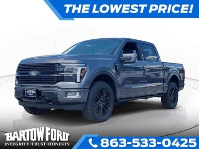 2026 Ford F-150 Platinum 4WD SUPERCREW in Gray Metallic — front three-quarter view
