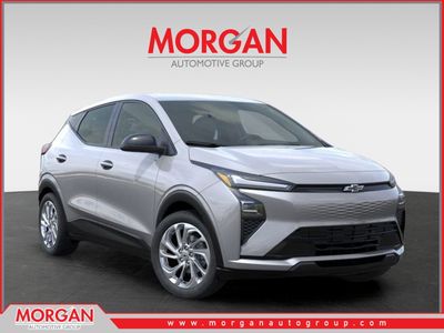 2027 Chevrolet Bolt LT in Sterling Grey Metallic — front three-quarter view