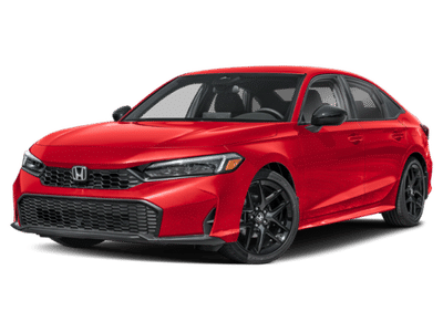 2026 Honda Civic Sport in Red — front three-quarter view