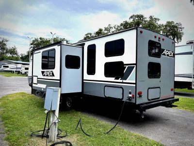 2022 Coachmen Apex Ultra-Lite — rear three-quarter view
