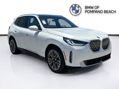 2026 BMW X3 30 xDrive in Mineral White Metallic — front three-quarter view