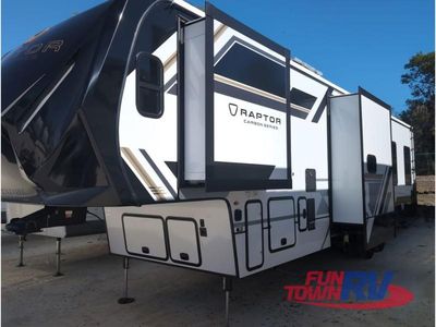 2026 Keystone RV Raptor Carbon Series — rear three-quarter view