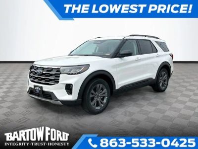 2026 Ford Explorer Active in White Metallic — front three-quarter view