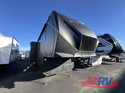 2026 Keystone RV Raptor — rear three-quarter view
