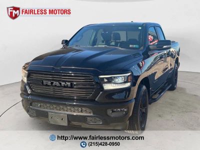 2021 RAM 1500 Big Horn 4x4 4dr Quad Cab 6.4 ft. SB Pickup in Diamond Black Crystal Pearl Coat — front three-quarter view