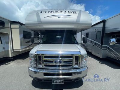 2018 Forest River Forester Ford — front three-quarter view