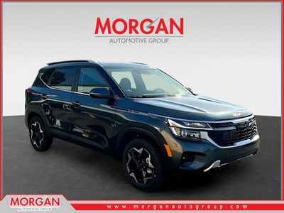 2026 Kia Seltos EX in Gray — front three-quarter view