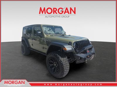 2025 Jeep Wrangler Willys in Green — front three-quarter view