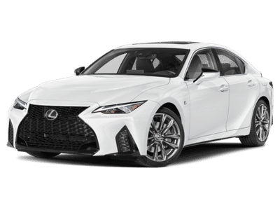 2025 Lexus IS 350 F SPORT Design in Ultra White — front three-quarter view
