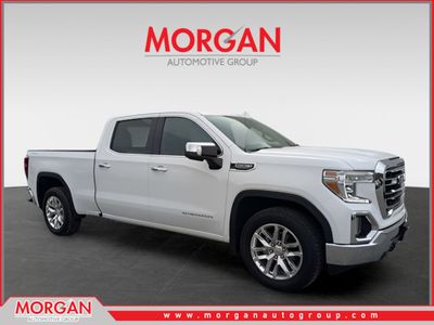 2021 GMC Sierra 1500 SLT in White — front three-quarter view