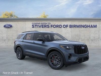 2026 Ford Explorer ST in Vapor Blue Metallic — front three-quarter view