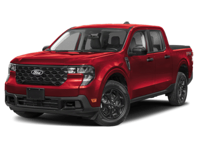 2026 Ford Maverick XLT in Red — front three-quarter view