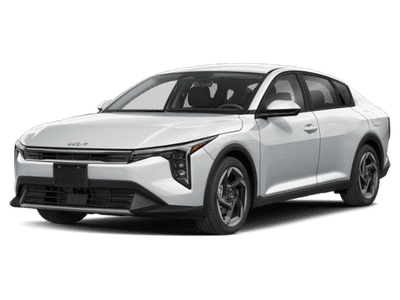 2026 Kia K4 EX in Snow White Pearl — front three-quarter view