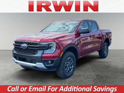 2026 Ford Ranger XLT in Red — front three-quarter view