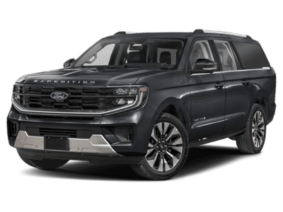 2026 Ford Expedition Max Platinum in Black — front three-quarter view