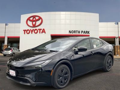 2026 Toyota Prius LE in Midnight Black — front three-quarter view