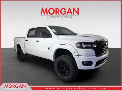 2026 Ram 1500 Laramie in White — front three-quarter view
