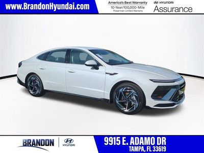 2026 Hyundai SONATA SEL Sport in White — front three-quarter view