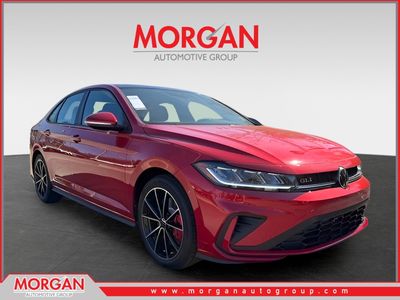 2026 Volkswagen Jetta GLI 2.0T Autobahn in Red — front three-quarter view