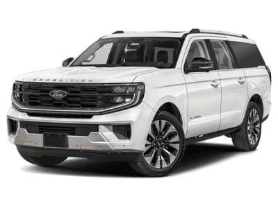 2026 Ford Expedition Max Platinum in White — front three-quarter view