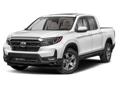 2026 Honda Ridgeline RTL in Platinum White Pearl — front three-quarter view