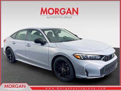 2026 Honda Civic Sport in Gray — front three-quarter view