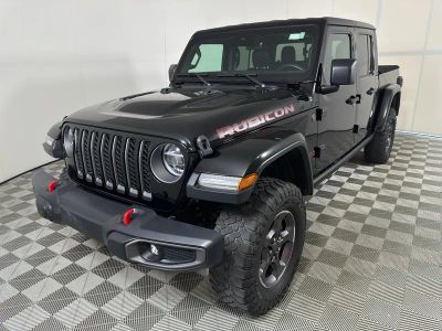 2020 Jeep Gladiator Rubicon in Black — front three-quarter view