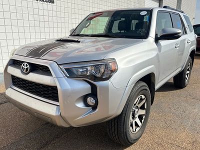 2019 Toyota 4Runner TRD Off-Road Premium in Classic Silver Metallic — front three-quarter view