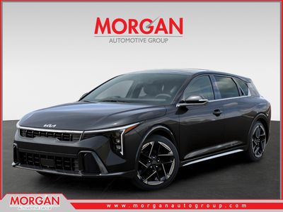 2026 Kia K4 GT-Line in Interstellar Gray — front three-quarter view