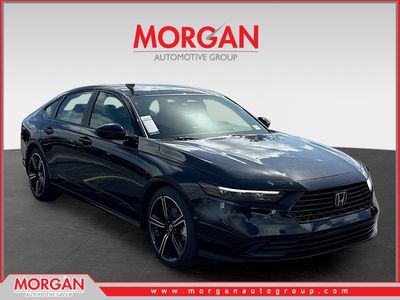 2026 Honda Accord Hybrid Sport in Crystal Black Pearl — front three-quarter view