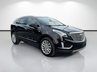 2018 Cadillac XT5 Platinum in Black — front three-quarter view