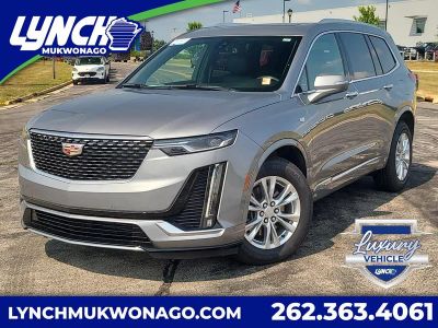 2024 Cadillac XT6 Luxury in Argent Silver Metallic — front three-quarter view